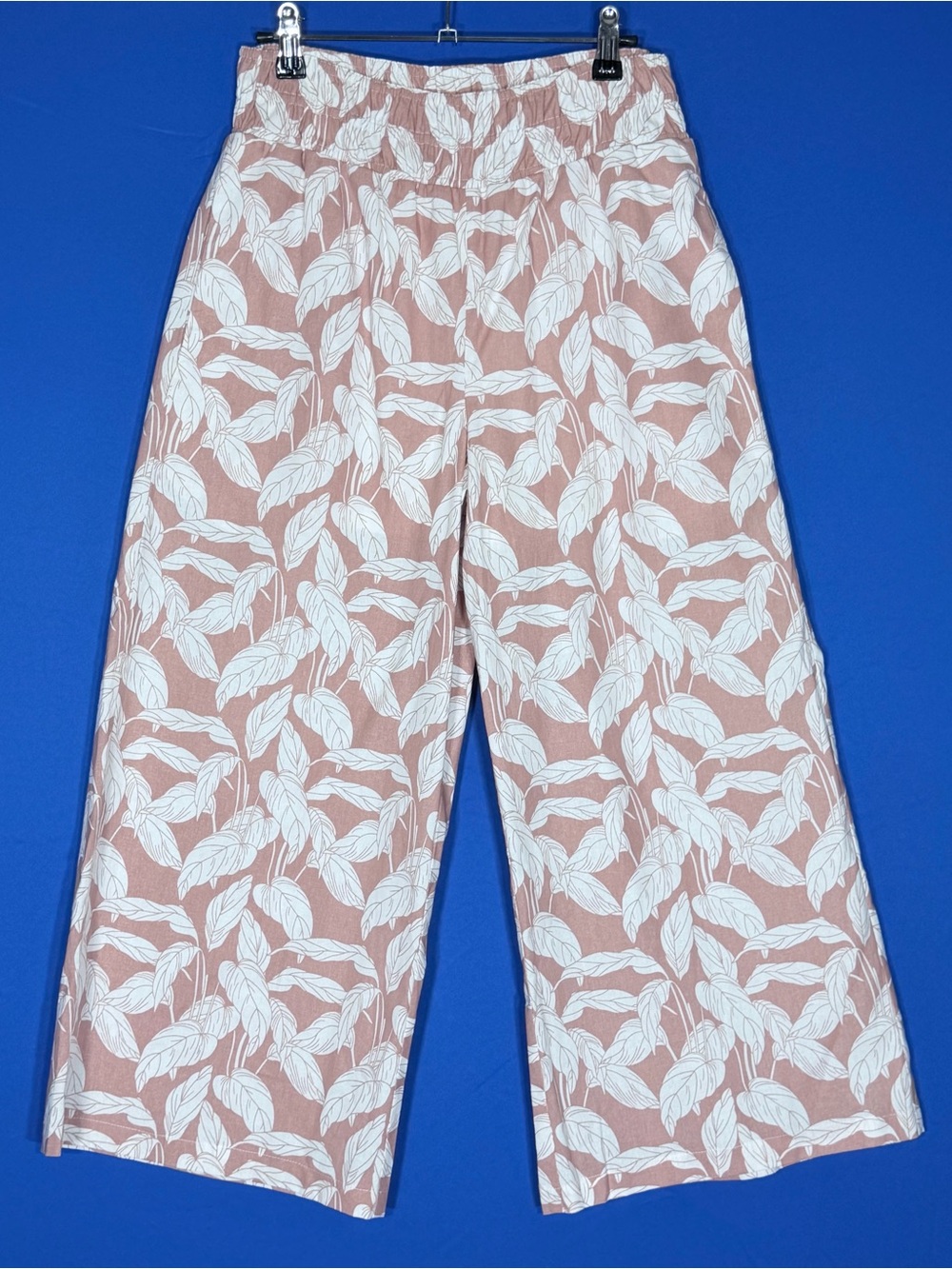 🤎 JODIFL Dusty Mauve Brown Botanical Wide Leg Pants Small Sample